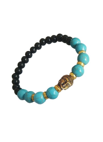 Buddha Face Turquoise Beads Bracelet